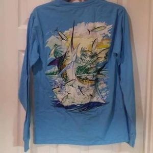 MENS GUY HARVEY LONG SLEEVE T-SHIRT SIZE SMALL